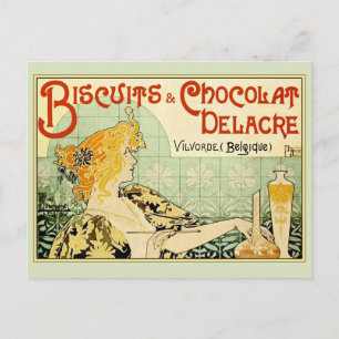 Cartão Postal Biscuits & Chocolat Delacre (Sage)