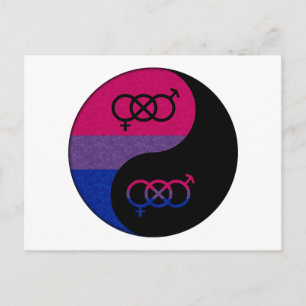 Cartão Postal Bisexual Yin e Yang