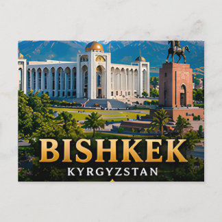 Cartão Postal Bishkek Quirguistão Portal da Montanha 🏔️