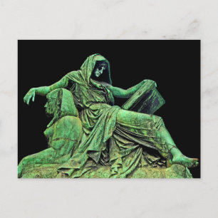 Cartão Postal Bismarck Statue, Berlim, Sibyl, Read, Sphinx (p2)