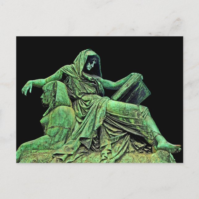 Cartão Postal Bismarck Statue, Berlim, Sibyl, Read, Sphinx (p2) (Frente)