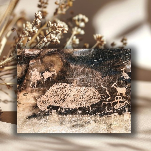 Cartão Postal Bison Pictografe, 9 Mile Canyon, Utah (Criador carregado)