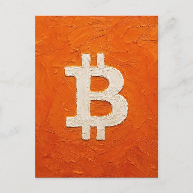 Cartão Postal Bitcoin Padrão (Óleo, Estilo: 2) (Frente)