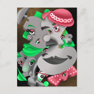 Cartão Postal Bits e peças - Cartão-postal Surreal Quebra-cabeça