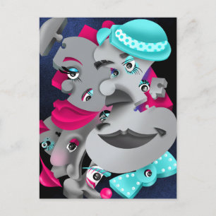 Cartão Postal Bits e peças - Cartão-postal Surreal Quebra-cabeça