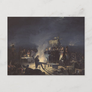 Cartão Postal Bivouac de Napoleão antes de Wagram