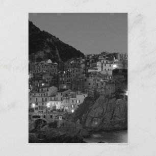 Cartão Postal Black and White Cinque Terre