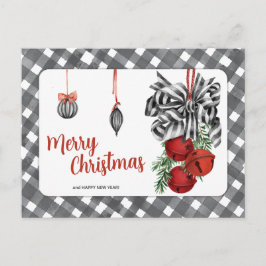 Cartão Postal Black and White Noël Simple