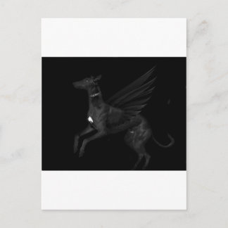 Cartão Postal Black Angel Greyhound