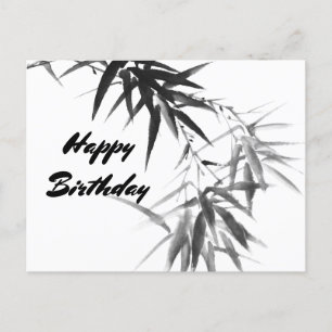 Cartão Postal Black Bamboo Twig
