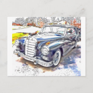 Cartão Postal Black Benz
