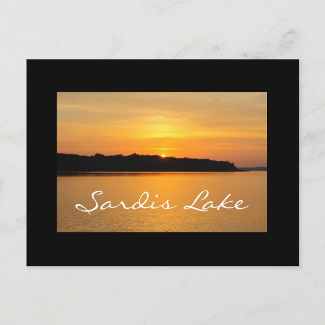 Cartão postal Black Bord Sardis Lake Sunset (Frente)