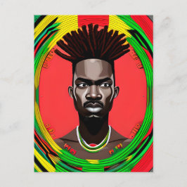 Cartão Postal Black Bruh African American Man Juneteenésimo Rei