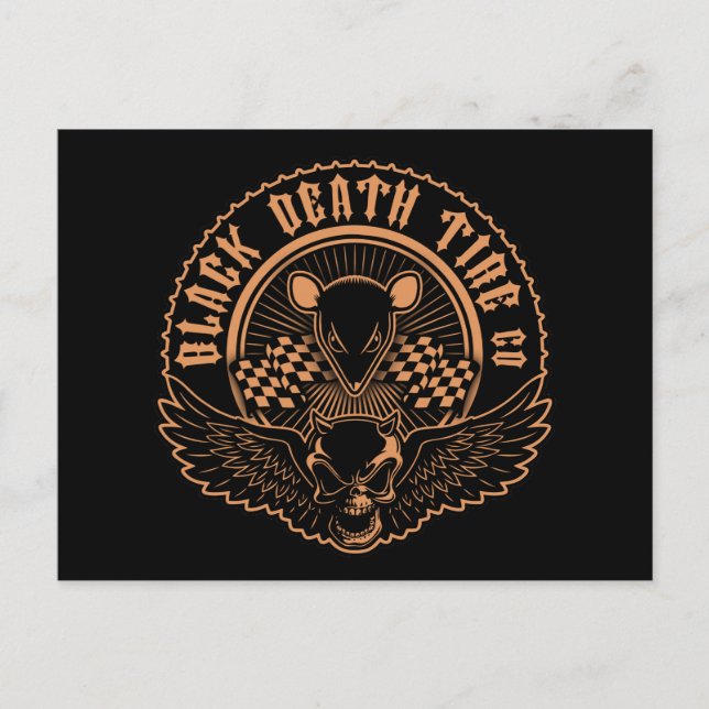 Cartão Postal Black Death Tire Co. -Ou (Frente)