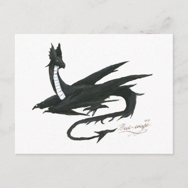Cartão Postal Black_Dragon_by_angel_wolfmaiden (Frente)