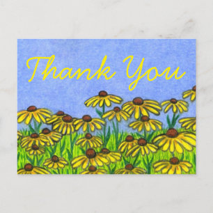 Cartão Postal Black Eyed Susans ~Cartão de Agradecimento
