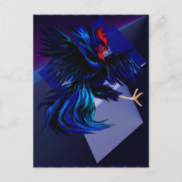 Cartão postal Black Fighting Rooster