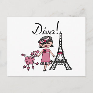Cartão Postal Black Hair Diva
