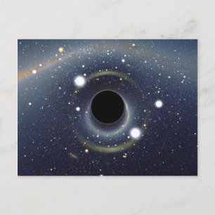 Cartão Postal Black Hole Einstein Ring NASA
