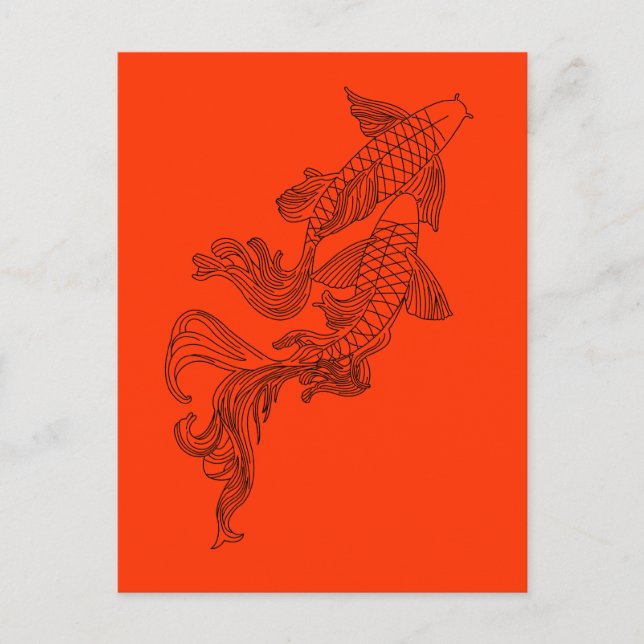 Cartão Postal Black Kois (Frente)