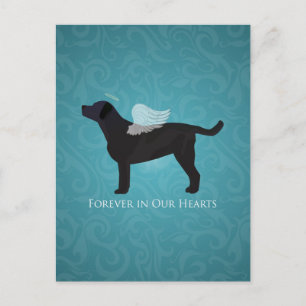 Cartão Postal Black Lab Pet Memorial Simpatia Pet Pet Loss Desig