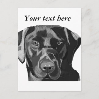Cartão Postal Black Labrador
