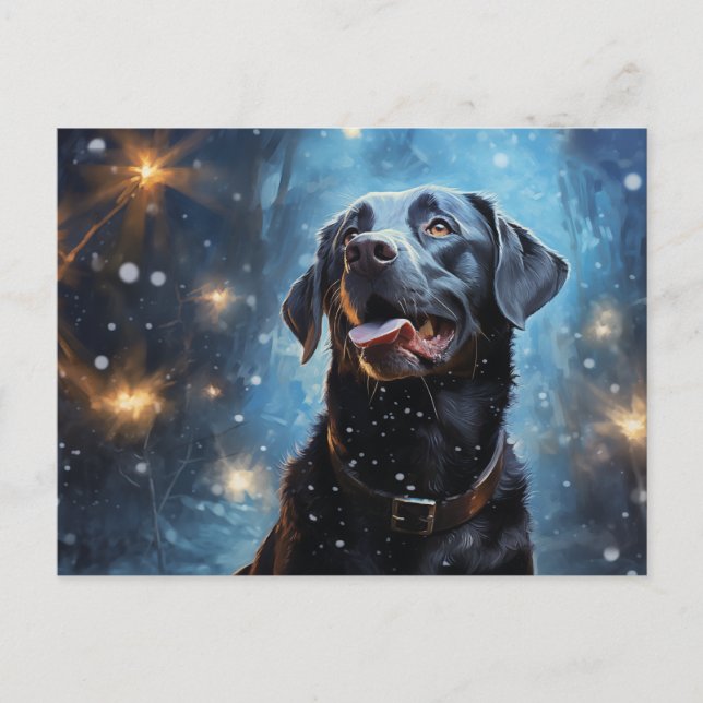 Cartão Postal Black Labrador Retriever (Frente)