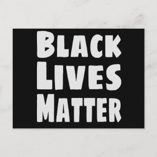 Cartão Postal Black Lives é importante BLM