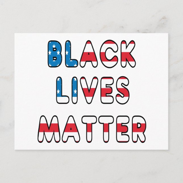 Cartão Postal Black Lives é importante BLM (Frente)