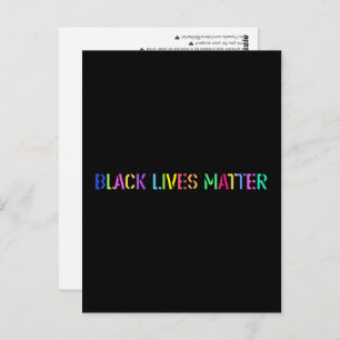Cartão Postal Black Lives Importam Estêncil Colorido 02