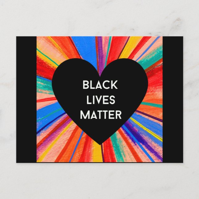 Cartão postal BLACK LIVES MATTER (Frente)