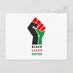 Cartão Postal Black Lives Matter levantou o símbolo do punho Af