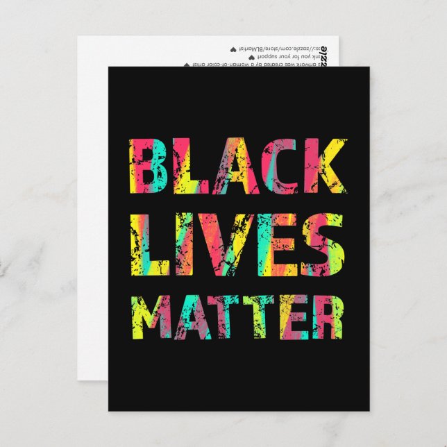 Cartão Postal Black Lives Matter Painting 01 Assume Uma Posição (Frente/Verso)