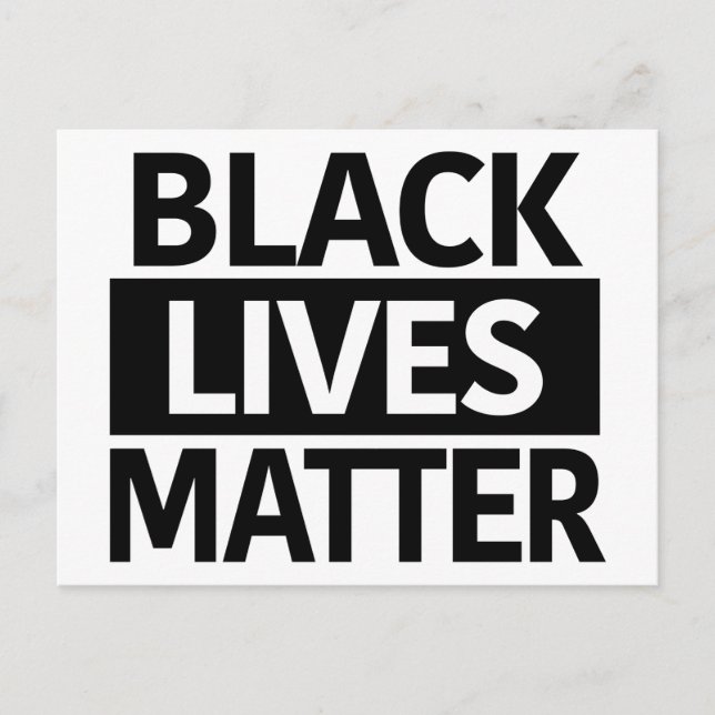 Cartão Postal Black Lives Matter postcard or mini sign (Frente)