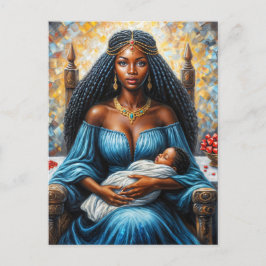 Cartão Postal Black Mother With Baby Erzulie Art