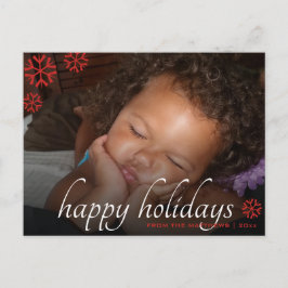 Cartão Postal Black Overlay Red Happy Festa Sua Foto