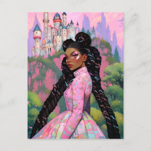 Cartão Postal Black Princess Fantasy Art