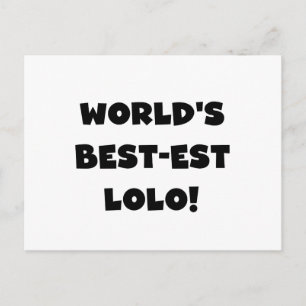 Cartão Postal Black Text Best Lolo T-shirts e presentes