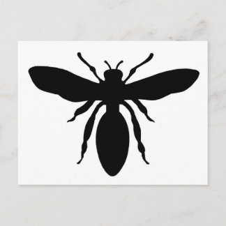 Cartão Postal Black Wasp Silhouette