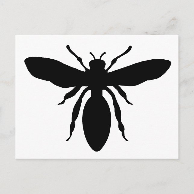 Cartão Postal Black Wasp Silhouette (Frente)