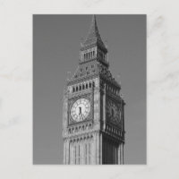 Black White Close Big Ben Clock Tower London