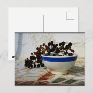 Cartão Postal Blackberry Bowl em Mosaic