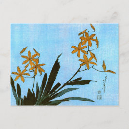 Cartão Postal Blackberry Lily Hokusai Belas Artes Japonesas