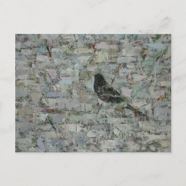 Cartão Postal Blackbird in Tree (Frente)