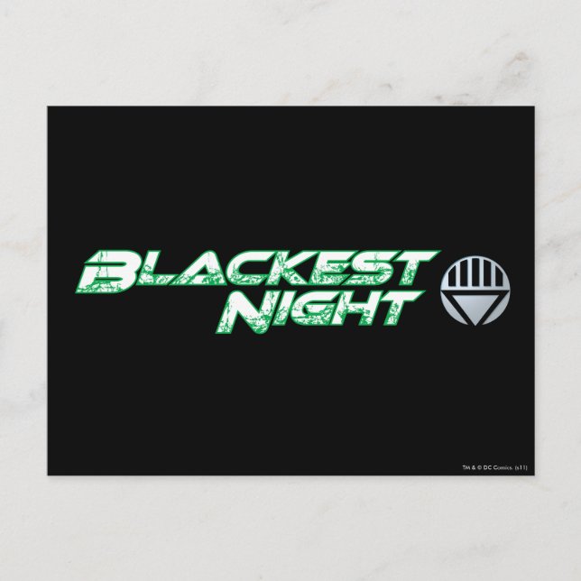 Cartão Postal Blackest Night Logo 2 (Frente)