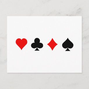 Cartão Postal Blackjack / Poker Card Suits: Arte vetorial: