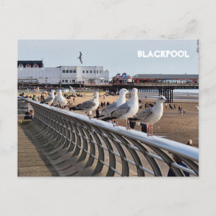 Cartão Postal Blackpool Beach