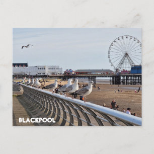 Cartão Postal Blackpool Beach