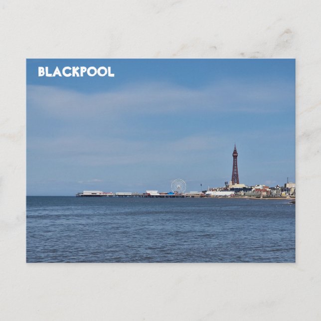 Cartão Postal Blackpool Beach (Frente)
