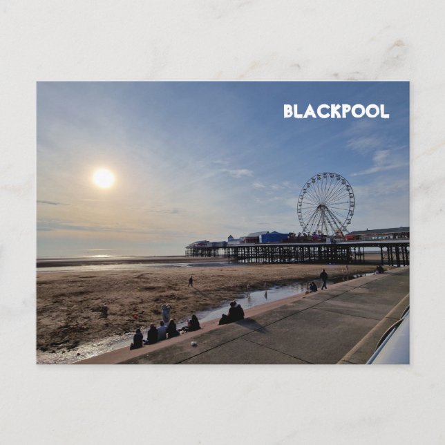 Cartão Postal Blackpool Beach (Frente)